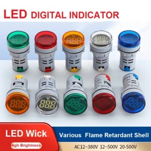 5Pcs LED Digital Display Voltage Current Indicator Round AD16-22VMS Signal Light - Picture 1 of 25