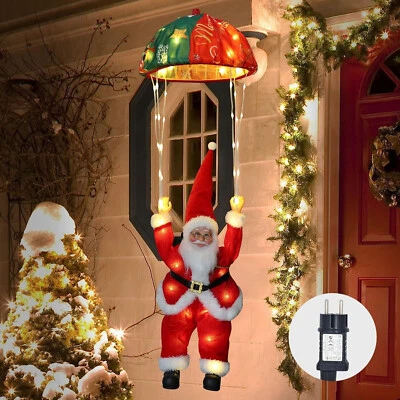 LED Parachute Santa Claus String Lights 8 Modes Christmas Lights Timer - Image 1 of 4