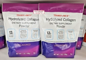 Trader Joe’s Hydrolyzed Collagen Powder Unflavored 7oz 198g (2 Bags) - Picture 1 of 2