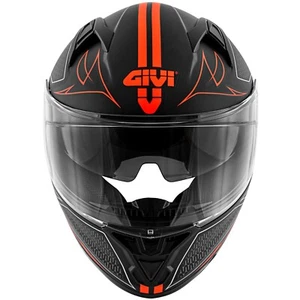 Casco Moto Integrale GIVI H50.6 stoccarda splinter nero opaco rosso taglia XXL - Foto 1 di 7