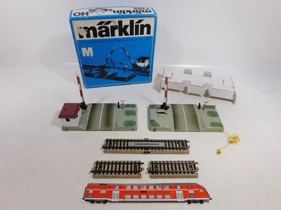 Märklin H0 AC 7192 Tin Fully Automatic Railroad Crossing M Track Box #EF472-1 - Image 1 of 4