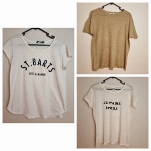 Seed, Jac Jack, Decjuba T-shirt S Bundle x 3 - 2 X Linen Tees 1 X Cotton Tee - Picture 1 of 24