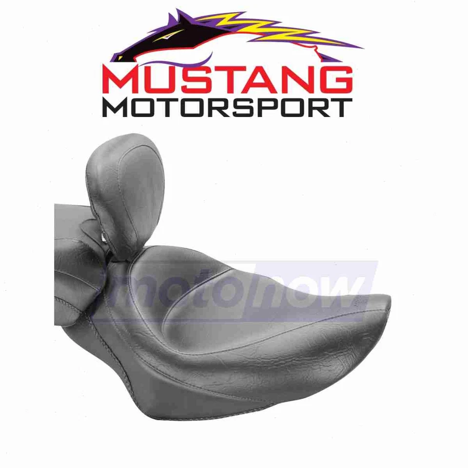 Mustang Wide Touring Vintage Solo Seat with Driver Backrest for 2010-2017 jb Foto 1 de 4