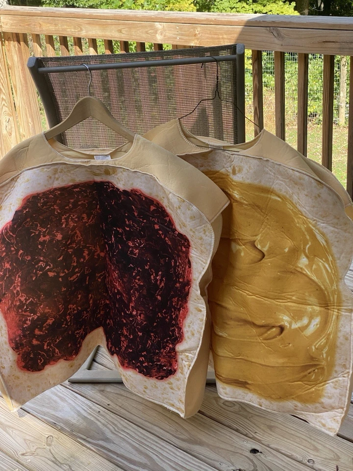 Set Mantequilla de Maní + Jalea 2 Disfraces HALOWEEN Adulto Talla Única Pareja Amigo Gemelos Foto 1 de 2