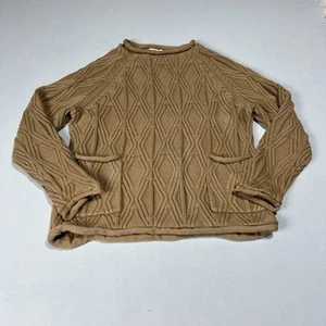 Manresa Brown Cable-Knit The Oysterman Sweater Men's Size Small - Picture 1 of 10