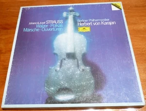 Berliner Philharmoniker - Herbert von Karajan  Johann Strauss -3 LP Box 205453 - Picture 1 of 3