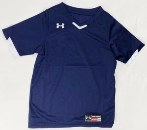Under Amour Short Sleeve Soccer Practice Jersey Youth Unisex M Navy Blue 1285116 - Picture 1 of 2