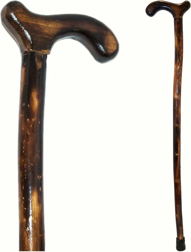 36 Inches Natural Wood Walking Stick Handcrafted Wooden Offset Cane Hot