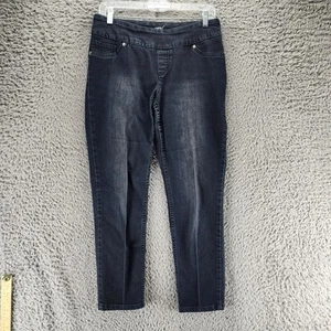 Pantalones de mezclilla Butt Up para mujer 8 negros elásticos tiro medio recortados *EXCELENTE ESTADO* - Imagen 1 de 11