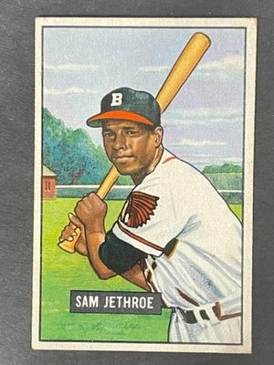 VINTAGE 1951 Bowman SAM JETHRO # 242 - EX-NM - Image 1 of 2
