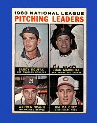 1964 Topps Set-Break #3 1963 Nl Pitching Leaders en muy buen estado-en muy buen estado *GMCARDS* Foto 1 de 2