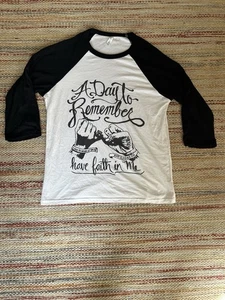 Camicia A Day To Remember ADTR Band Graphic Have Faith In Me Raglan Taglia L Large - Foto 1 di 9