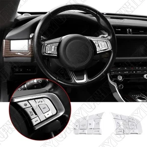 Juego de molduras de cubierta de botón de volante de aleación plateada para Jaguar F-Pace F-TYPE XE XF - Imagen 1 de 6
