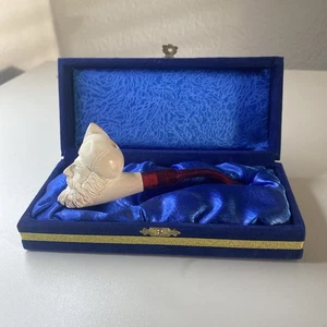 Sepiolith Pfeife – handgeschnitzt Sultankopf – Meerschaum – Türkei  Sammler Deko - Bild 1 von 9