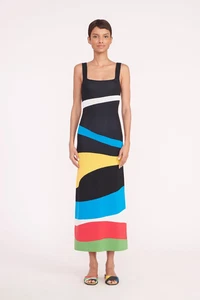 Neu mit Etikett STAUD KATIE BODYCON KLEID in MARMOR WAVE L - Bild 1 von 9