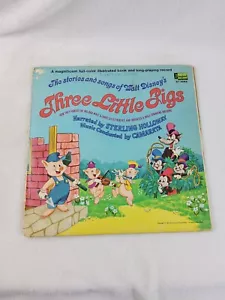 Three Little Pigs Vinyl Disneyland Records ST-3963 LP 1967 Gatefold Book Disney - Picture 1 of 7