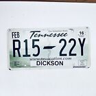 2016 United States Tennessee Dickson County Passenger License Plate R15 22Y
