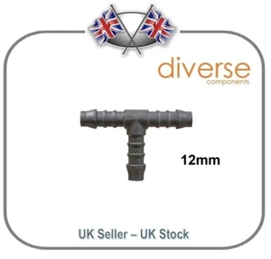12mm 1/2" Equal Tee Pipe Hose Connector Water Caravan Motorhome - Picture 1 of 1