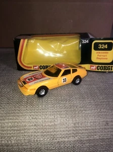 Vintage Corgi Toys No324 JCB/Corgi Le Mansell Ferrari Daytona 365 Yellow Boxed - Bild 1 von 9
