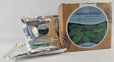 Polvo índigo antiguo Sunrise Sudina 3,9 oz arte corporal tatuaje cabello 2 paquetes sin abrir Foto 1 de 4