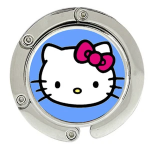 Hello Kitty Cartera Colgador Gancho Plegable Bolso de Mano Mesa Bolso Soporte Metal Plata - Imagen 1 de 4