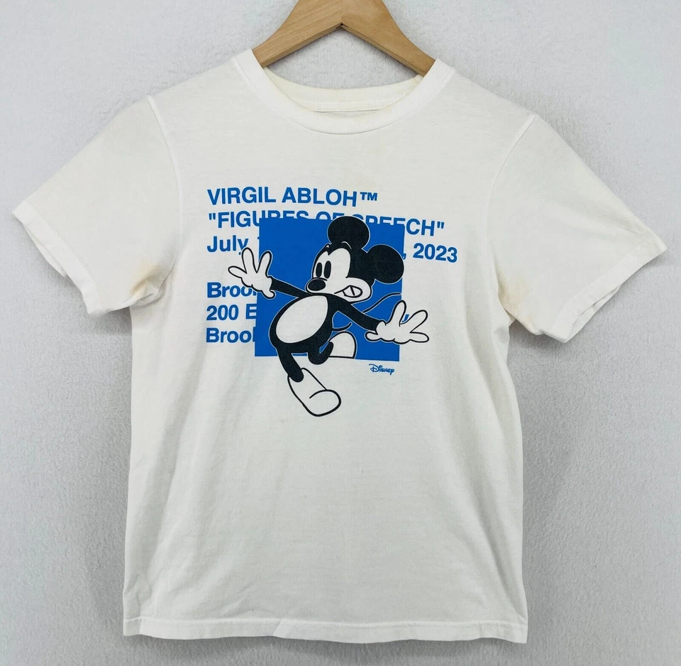 DISNEY Shirt Womens S VIRGIL ABLOH FIGURE OF SPEECH BROOKLYN MUSEUM White - Image 1 of 4
