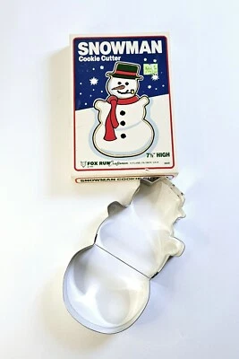 Muñeco de Nieve Cortador de Galletas Vintage Fox Run Hecho en EE. UU. 7,5" Caja Original 1984 Foto 1 de 4
