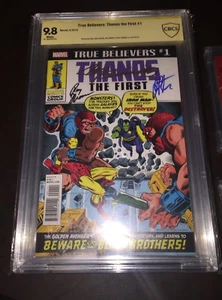 IRON MAN #55 CBCS 9.8 SS FIRMADO JIM STARLIN JOE SINNOTT ROY THOMAS 1ER THANOS - Imagen 1 de 10