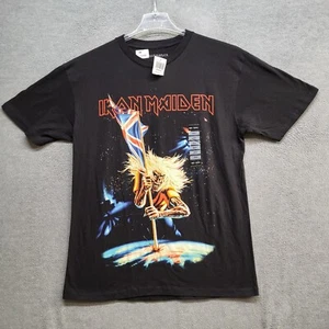 Iron Maiden Men Shirt Large Black Logo Number Of The Beast Short Sleeve Tee NWT - Picture 1 of 12