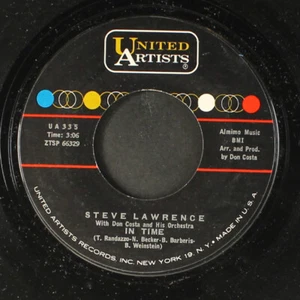 STEVE LAWRENCE: my claire de lune / in time UA 7" Single 45 RPM - Picture 1 of 2