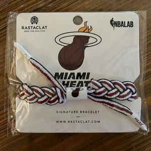 NBA: MIAMI HEAT Braided Rope Bracelet - OSFA - Picture 1 of 4