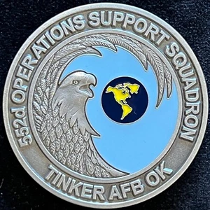 Moneda Desafío 552º Escuadrón de Apoyo a Operaciones Tinker AFB - Imagen 1 de 2