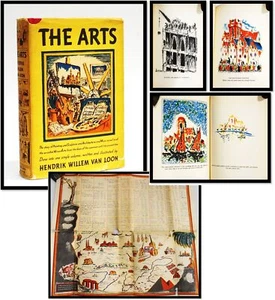 Hendrick Willem Van Loon / The Arts / 1939 Book Club Edition Folded Chart Illust - Bild 1 von 6