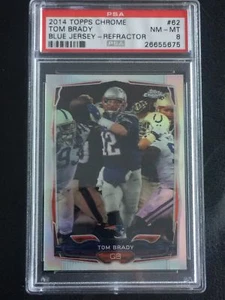 2014 Tom Brady Topps Chrome #62 New England Patriots PSA NM-MT Tampa bay Bucs - Picture 1 of 2