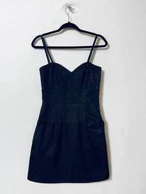 Vestido floral negro Walter by Walter Baker para mujer pequeño S convertible con correa Foto 1 de 4