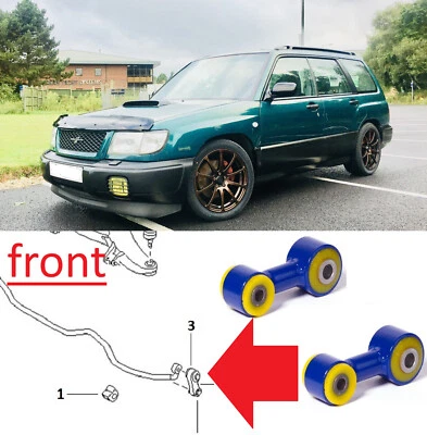 For Subaru Forester Impreza Legacy Front Sway Bar Link PU Set 1997-2001 - Image 1 of 4