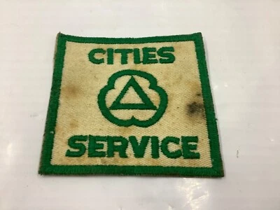 Parche bordado Cities Service 3”x 3” parche original de la década de 1950 no repo Foto 1 de 3