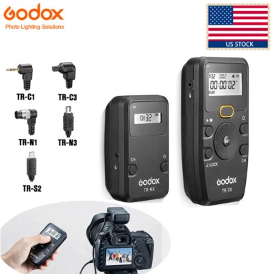 US Godox TR-TX TR-RX Wireless Camera Timer Remote Control Set Fr Sony Canon Fuji - Image 1 of 4