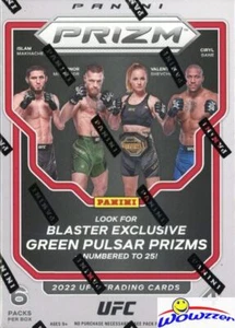 2022 Panini PRIZM UFC EXCLUSIVE Factory Sealed Blaster Box-Green PULSAR PRIZMS! - Picture 1 of 1