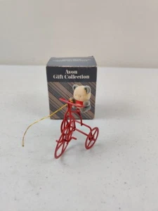Avon Vintage ornament TEDDY BEAR ON TRICYCLE - Picture 1 of 9
