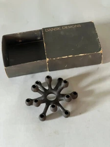 Vintage Dansk Design 12 Tiny Candle Holder Spider Cast Iron MCM - Picture 1 of 9