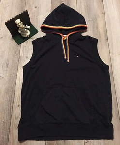 RARE Tommy Hilfiger Mens Rainbow LGBTQ Hooded Vest Minimal Wear... Large - Picture 1 of 5
