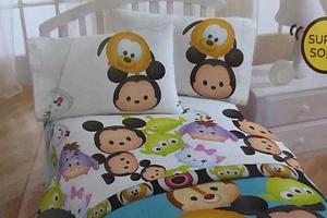 3 pc Disney Tsum Tsum Super Soft Twin Sheet Set NIP - Picture 1 of 11