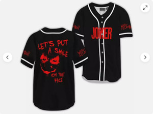 Let's Put A Smile On That Face Why So Serious Joker 3D BASEBALL JERSEY SHIRT