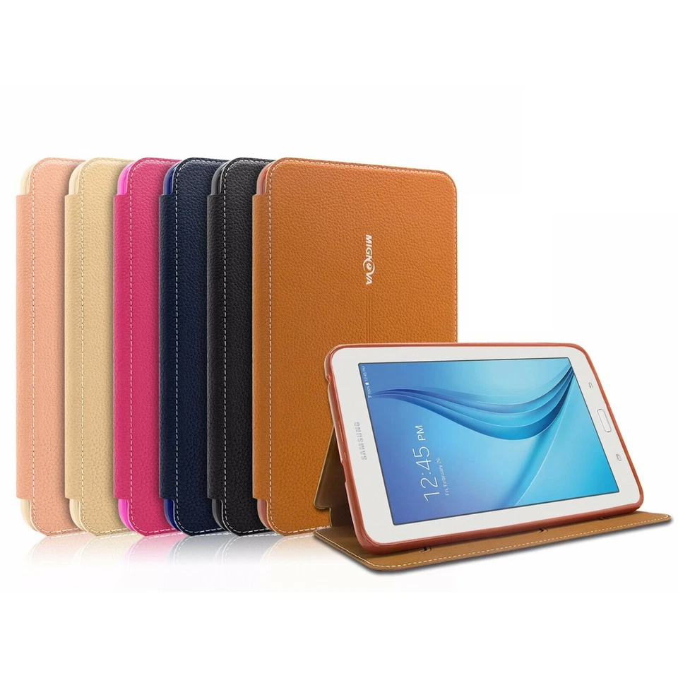Funda de cuero tipo folio para Samsung Galaxy Tab E Lite/Tab 3 Lite 7.0 T110 T113 Foto 1 de 4