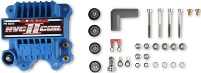 NEW MSD HVC-2 SERIES IGNITION COIL,6 SERIES,BLUE,44,000 VOLTS,100:1 TURNS RATIO - Image 1 of 4