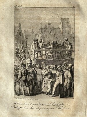 Kupferstich Maximilian von Österreich 1789 J. M. METTENLEITER Illustration - Bild 1 von 4