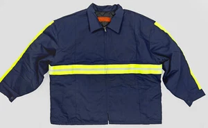 Red Kap Enhanced Visibility Quilt Perma Insulated Work Shop Jacket Men's 3XL - Picture 1 of 3