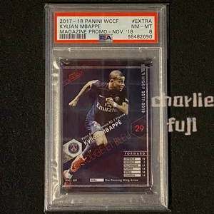 PSA 8 Kylian MBAPPE 2017-18 Panini WCCF Paris Saint-Germain FC #EXTRA RC ROOKIE - Picture 1 of 2