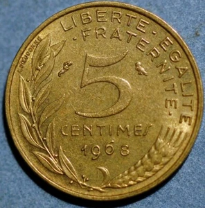France 5 Centimes 1968 KM# 933 - Picture 1 of 2